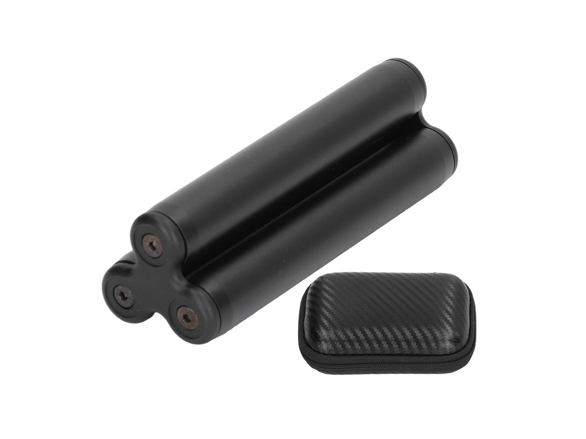 Massageador de dedos portátil em liga de alumínio WalshLXq, brinquedo antiestresse e anti-ansiedade, para descompressão, preto.