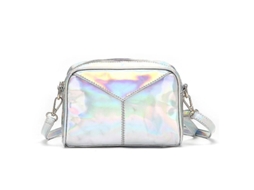 Bolsas De Ombro Para Mulher De Couro Holográfico Clutch Bolsa Bandolera Crossbody De Moda Para A Noite Ouro