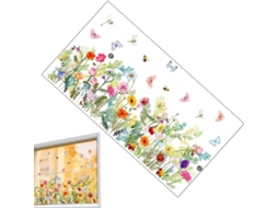 Adesivos De Janela De Primavera Com Buquê Floral Colorido |