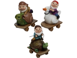 Gnomos de Jardim em Resina com Design Criativo. Miniaturas Decorativas para Uso Externo e em Varandas, como Charmosas CHABERLU
