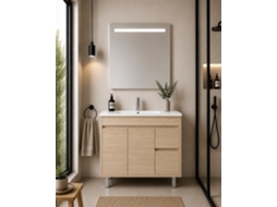 Móvel De Casa De Banho Com Lavatório Origenbath Isquia Sem Espelho 70x45 Cm Estepa