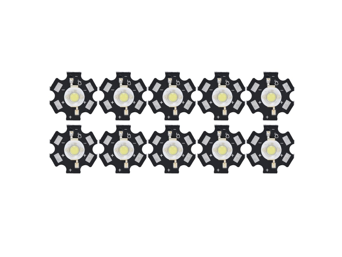 2026 10 Peças de Chip Led Ultra Brilhante 3v 1w 6500k Luz Branca para Lâmpada de Teto, Spot, Lanterna, Mesa, Acessório de Iluminação Interior