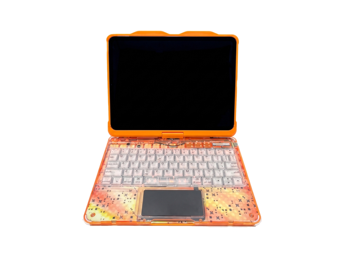 Teclado Mágico Para Ipad Air 4/5 De 10,9 Polegadas, Retroiluminado, Rotativo, Bluetooth 5.3, Laranja