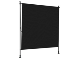 Vidaxl Cortina Rolô Exterior Preto 200 X 270 Cm
