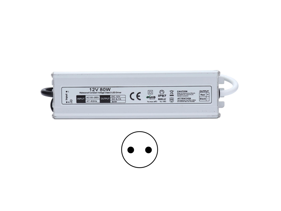 Fonte de Alimentação YURU IP67 80w Led, Alta Eficiência, Segura, Estável