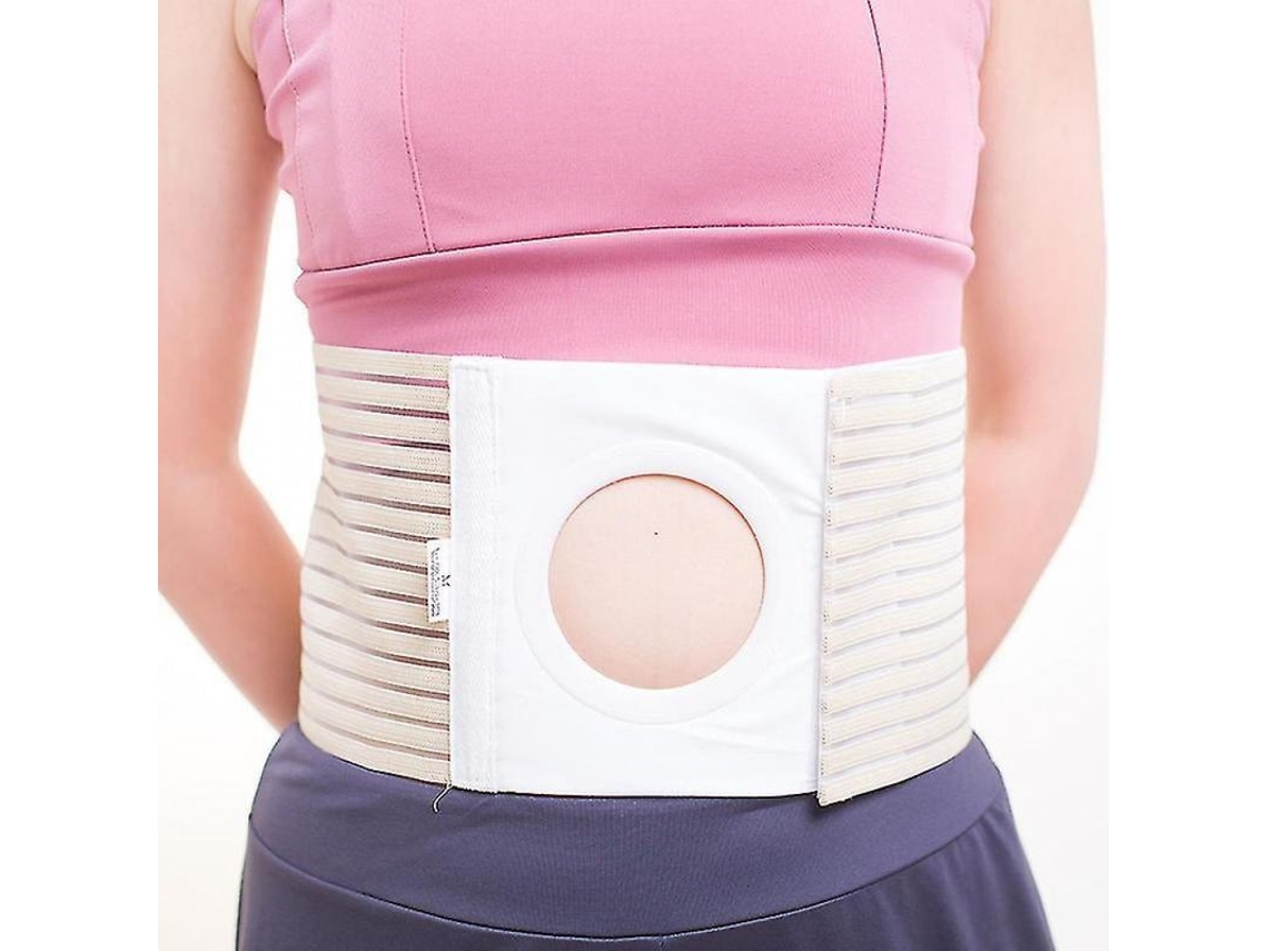 Cinta Ajustável Para Hérnia De Estoma (buraco De 8cm) Suporte Abdominal Pós-operatório Unissex Para Bolsa De Colostomia