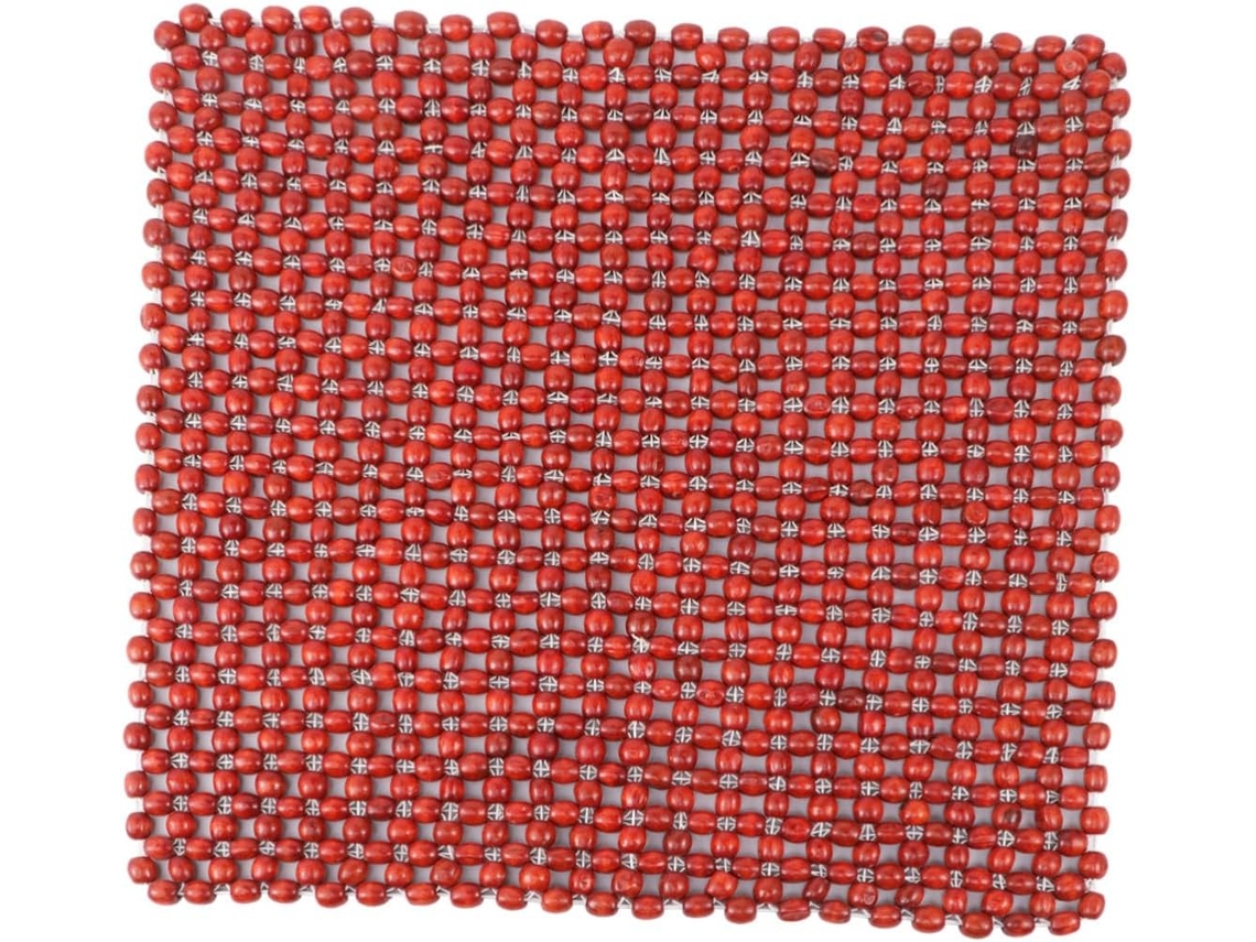 Capa para cadeirinha de carro com contas de madeira natural, 45 x cm, almofada respirável e refrescante.