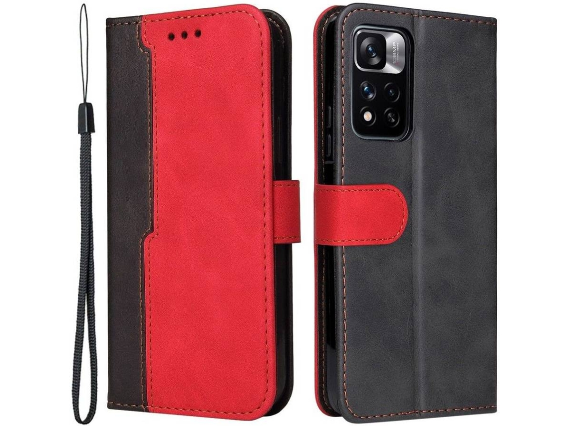 Capa Xiaomi Redmi Note 11 Pro HFS-HOUSE Couro Pu (Vermelho)