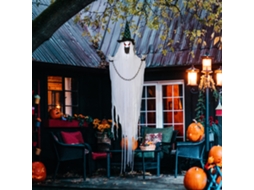 Fantasma decorativo de Halloween com movimentos assustadores, funciona a pilhas.