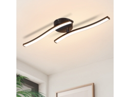 Nettlife Candeeiro De Teto Led Sala De Estar Moderno Quarto Candeeiro De Teto Preto 12 W 3000 K Interior Branco Quente, 7,3 Cm, Uso Diário