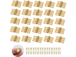 50 Peças De Mini Dobradiças, Pequenas, De Latão, Em Miniatura E 200 Parafusos