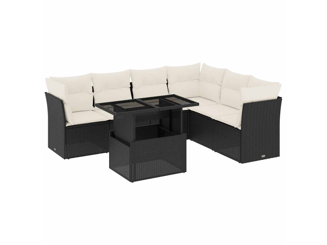 Garden Sofa Set, Garden Sofa Sets Vidaxl Preto Rattan / Vime (n/a)