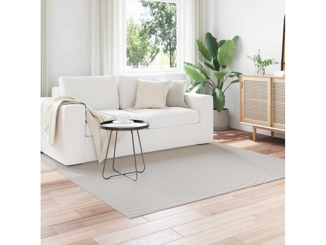 Vidaxl Tapete Para Uso Interno E Externo Palmeras Creme 120 X 120 Cm