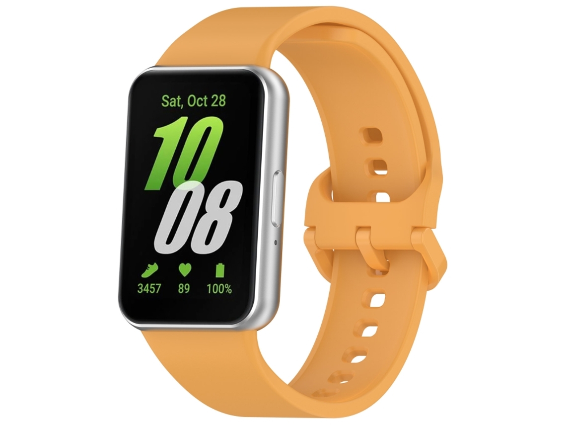 Bracelete para Samsung Galaxy Fit 3 Silicone Cor Sólida Fivela Amarela XIAOMOYU