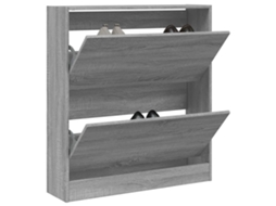 Vidaxl Sapateira 80x21x87,5 Cm Derivados De Madeira Cinzento Sonoma