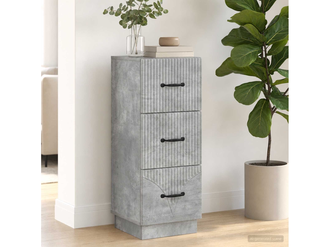 Vidaxl Gabinete De Gavetas 33 X 34,5 X 87 Cm Derivados De Madeira