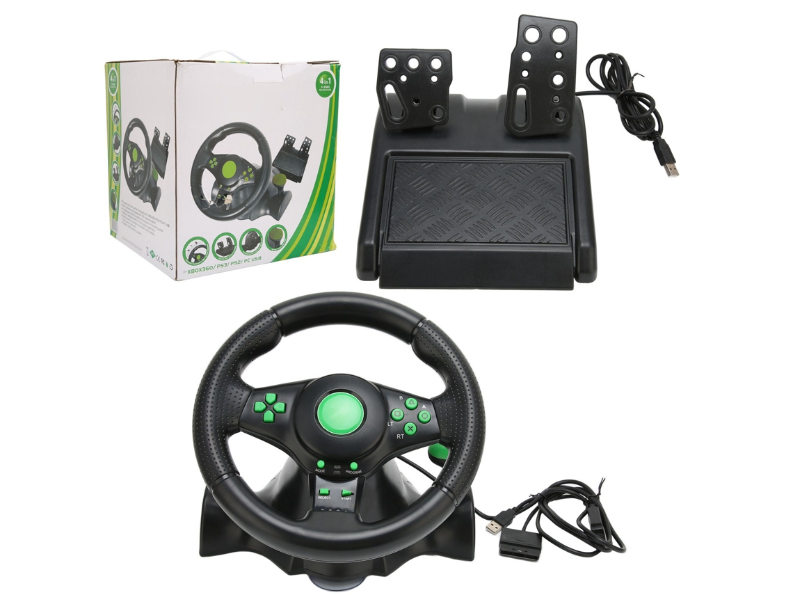 Volante LAXISCREED Xbox 360 Ps3 Ps2 Pc 180° Vibração Usb