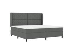 Cama Box Com Colchão Cinza Escuro Vidaxl (200x200 Cm)