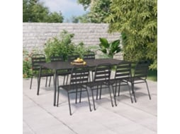 Vidaxl Mesa De Jardim 200x100x71 Cm Aço Antracite