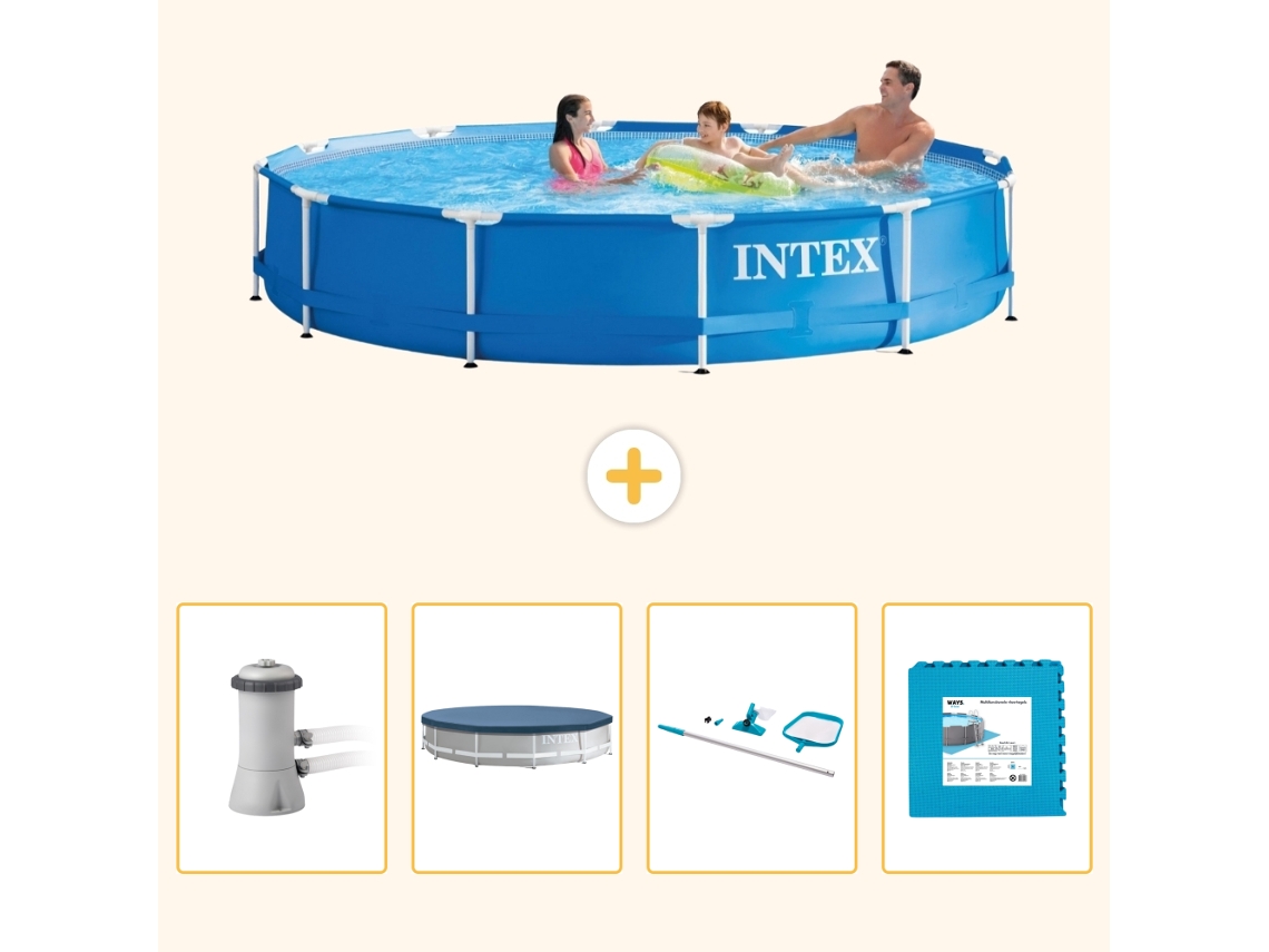 Intex Piscina Com Estrutura Redonda - 366x76 Cm - 5-peças S191