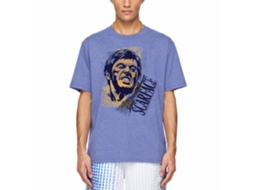 Rockinstone Scarface Movie Say Cheese Heather Light Blue Adult T-shirt Size:s