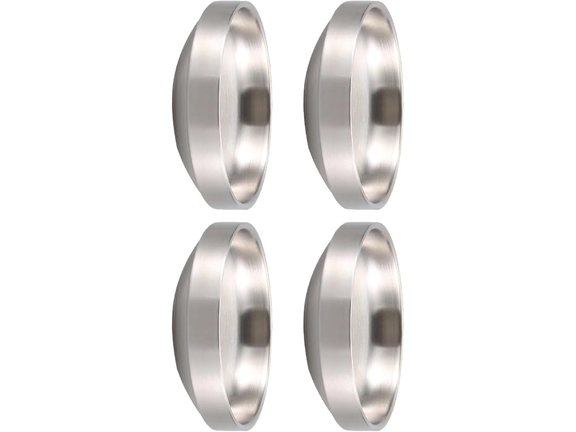 Conjunto De 4 Peças Em Aço Inoxidável: Tigela Para Molho, Pratos Redondos Para Temperos, Térmica Para Arroz,