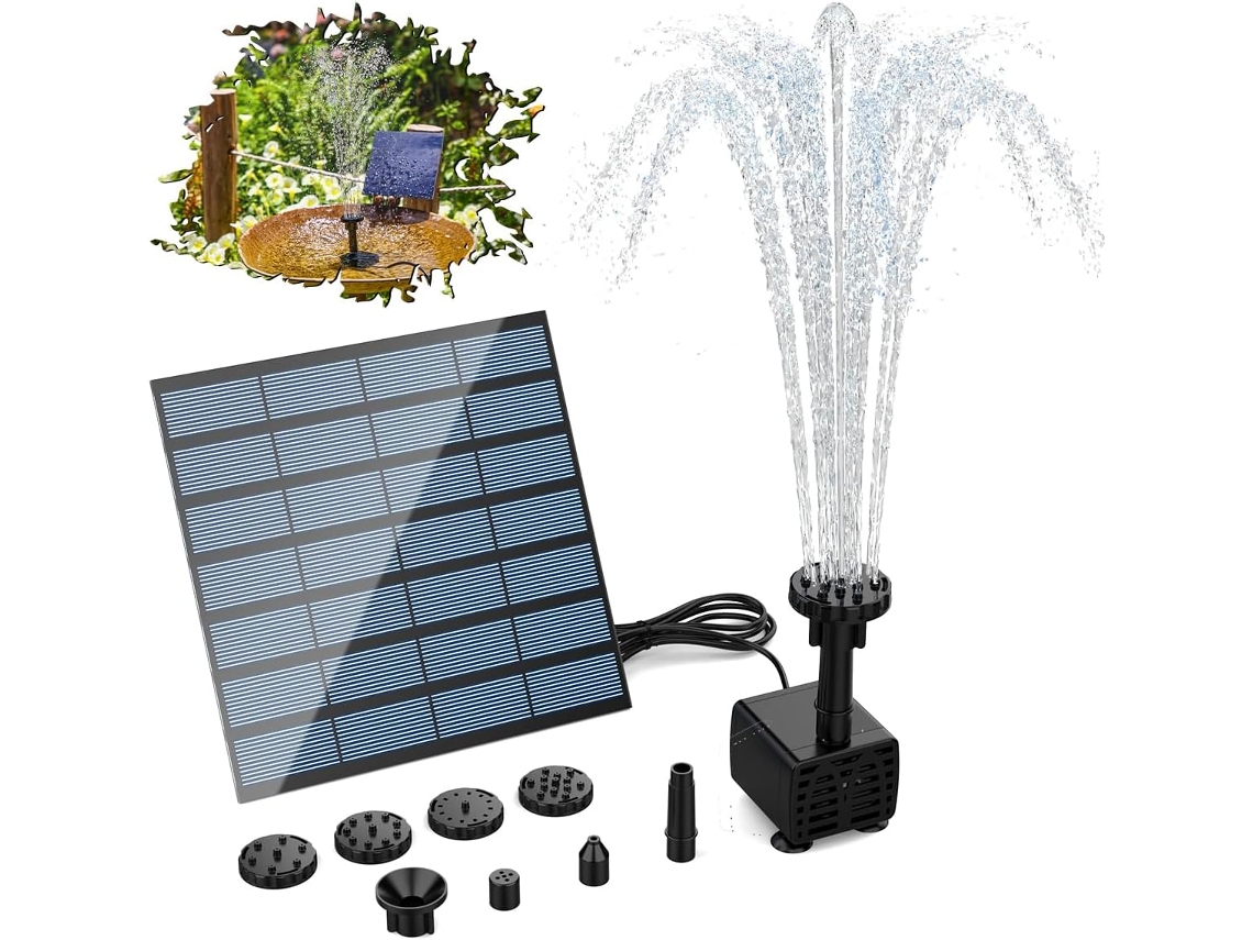 Bomba De Fonte Solar Flutuante, 6 Bicos, Para Bebedouro De Aves, Lago, Aquário, Jardim E Exterior