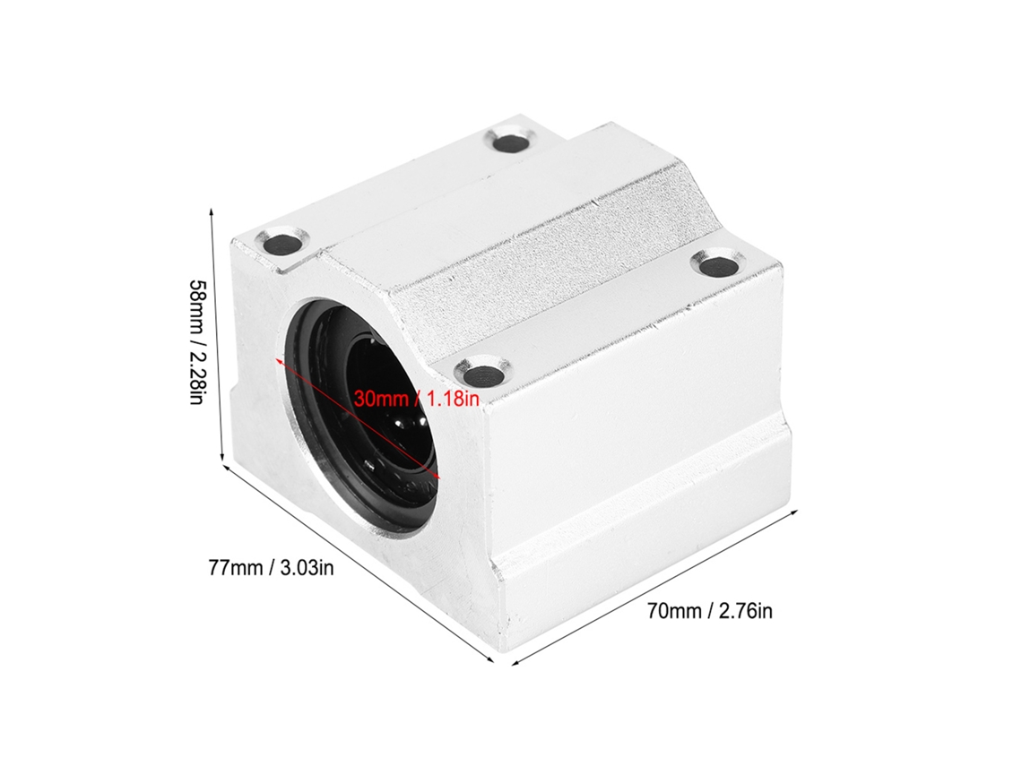 Laxiscreed Guia Linear De 30mm Em Alumínio Para Movimento Preciso E Deslizamento Suave
