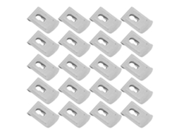 Presilhas de cinto Frcolor em aço inoxidável, pacote com 20 unidades. Fixação e fácil instalação para cintos de lona. Ideais para...