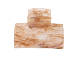 2026 pinça de Cabelo de Acrílico Simples e Elegante, Pinça de Cabelo com Presa Forte e Antiderrapante para Mulheres e Meninas, Cor Café Claro