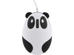 Rato Com Fio Em Forma De Panda Super Fofo Animal Série Desenhos Animados Mini Portátil Viagem Novidade Pequenos Ratos Com Fio Para Computador Laptop Pc Desktop Para Escola Hom
