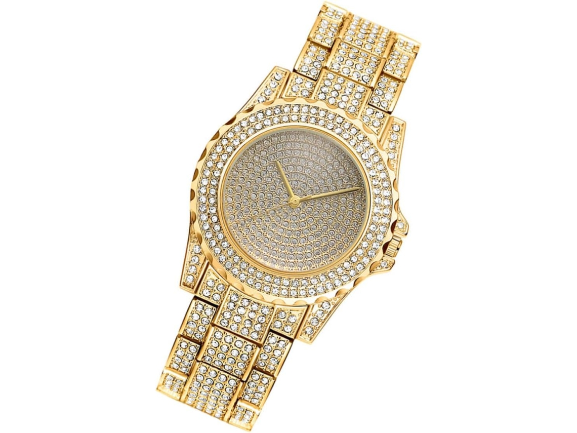 Relógio feminino elegante de quartzo com vidro metálico GOKOCO