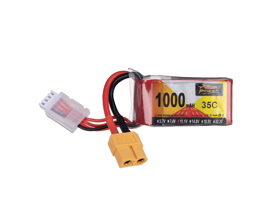 Bateria Zop Power 11,1 V 1000 Mah 35c 3s Lipo Xt60 Plug Para Drone Rc