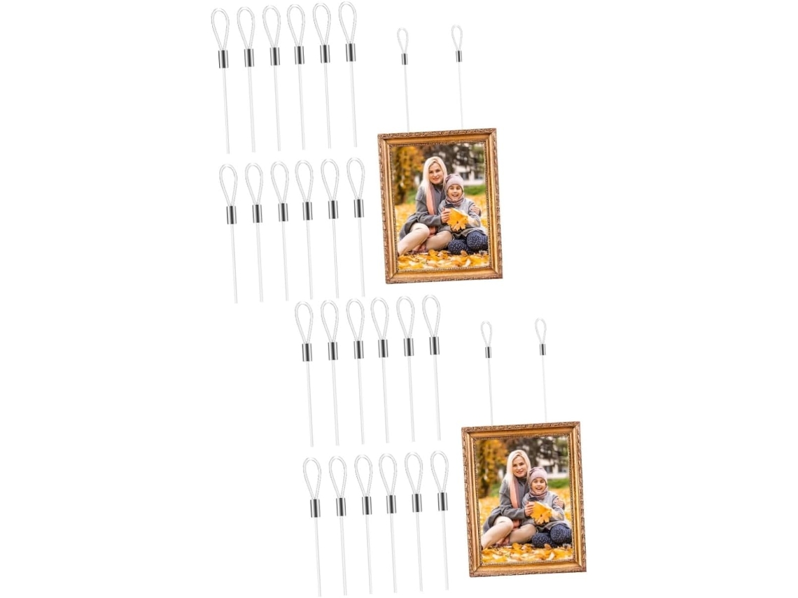 Conjunto De 24 Cordões Revestidos Para Pendurar Quadros E Varal Roupas