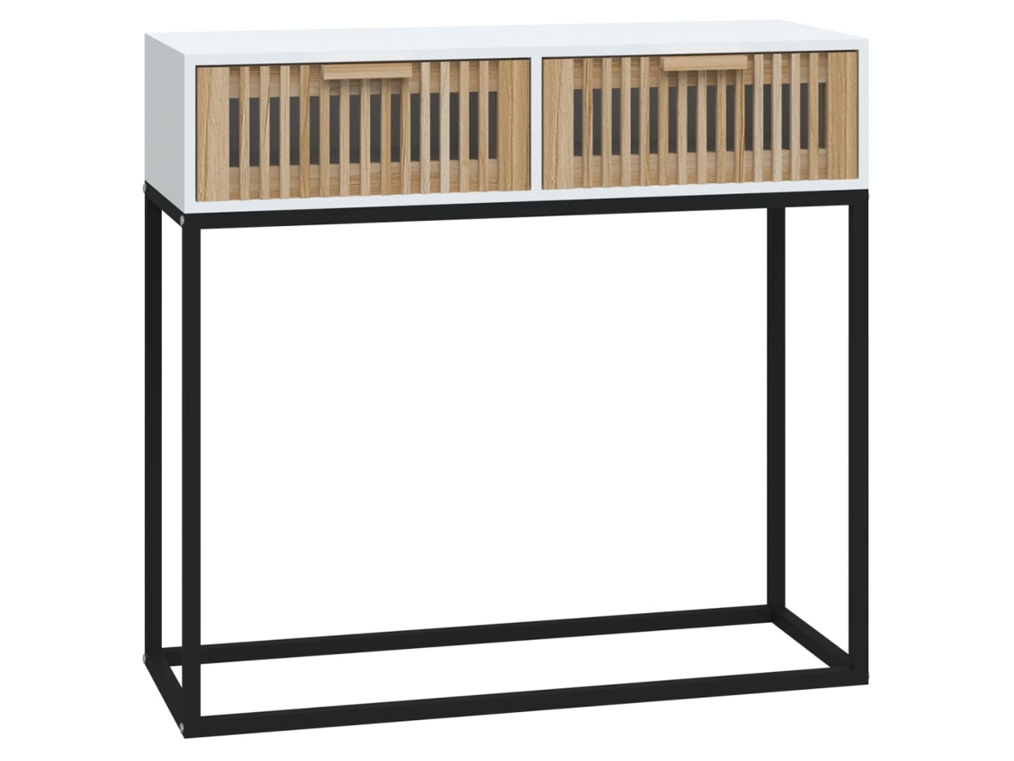 Console Table, Console Tables Vidaxl Branco Madeira Processada (n/a)