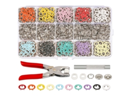 Botões De Pressão 200 Conjuntos 9,5 Mm 10 Cores Com Alicate, Kit De Botões De Pressão Metálicos Para Artesanato Diy Roupas Infantis Bolsas