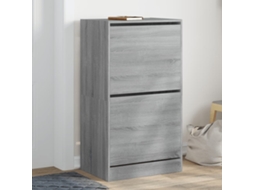 Vidaxl Sapateira C/ 2 Gavetas Articuladas 60x42x108 Cm Cinzento Sonoma