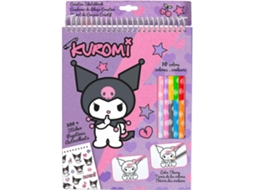 Kit De Colorir Kuromi Com Lápis De Cor E Adesivos. 85365
