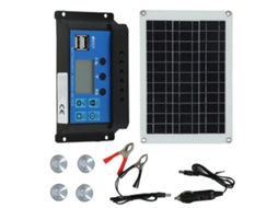 Kit de painel solar (com controlador de 100A e saída USB dupla)