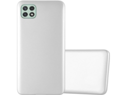 Capa Metálica Protetora Antichoque Antiarranhões para Samsung Galaxy A22 5G HONGWE. Prateado
