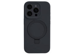 Capa Yuysan Para Iphone 16 Silicone Magnetico Com Suporte Rotativo Laranja