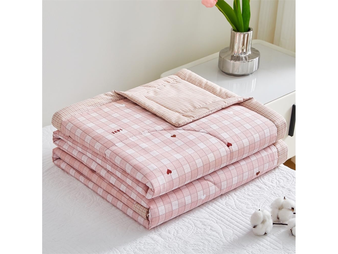 Colcha Acolchoada Fansu para Ar Condicionado Capa de Edredom Algodão Conjunto Cama Sofá com 180x200cm, Macio,