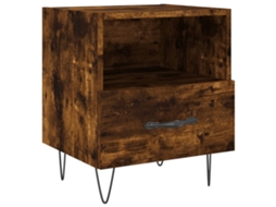 Mesa de Cabeceira Carvalho Fumado MAISON EXCLUSIVE Derivados de Madeira 40x35x47,5 cm