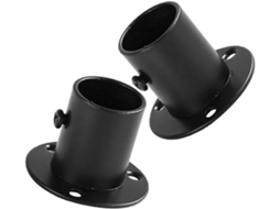 Artibetter Conjunto De 2-suportes Varão Com Flange Em Aço Inoxidável 304-preto, Resistentes Ao Desgaste E Firmes, Para