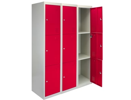 Estante MONSTER RACKING 3 Portas (Vermelho - 45x38x180cm)