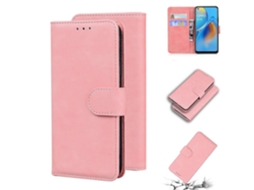 Capa De Celular Flip Em Couro Sintético Com Toque Suave E Cor Pura Para Oppo A74 4g/f19 4g