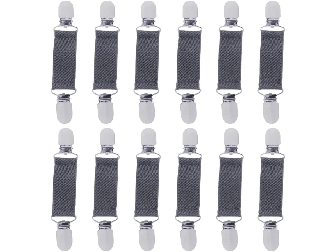 Conjunto De 6 Pares Fivelas Antiderrapantes Para Lençóis E Almofadas Sofá, Presilhas De Liga Metálica Para Fixar Capas E