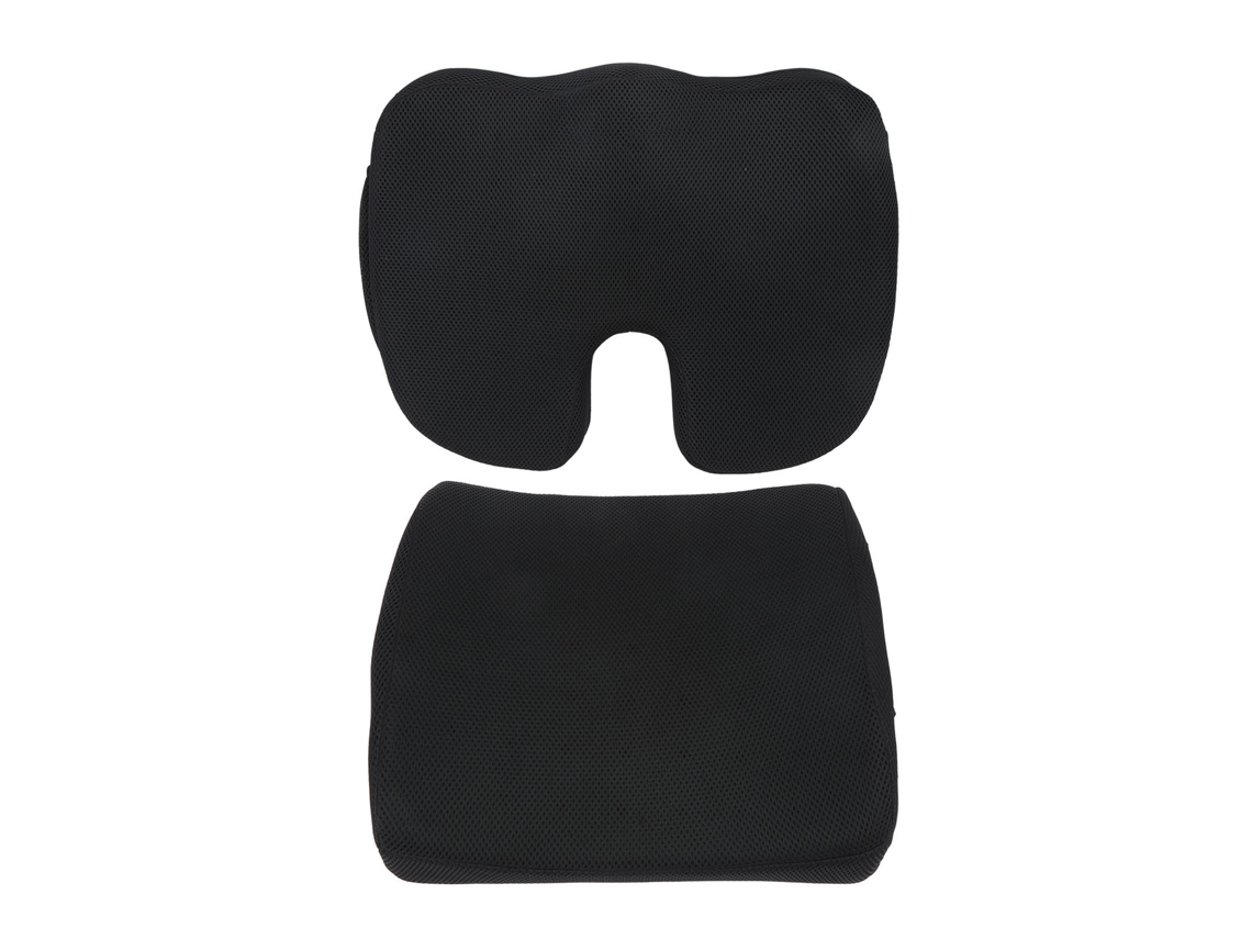 Cojim de Cadeira Lumbar com Espuma de Memória Preto