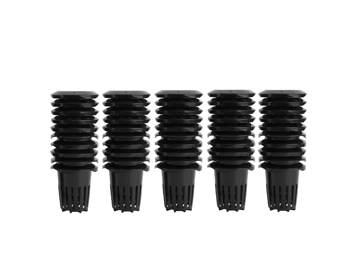 50pcs Vaso Hidropônico de Malha, Preto/Branco S/MARCA