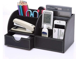 Organizador De Mesa De Escritório Organizador De Couro Pu Porta-canetas